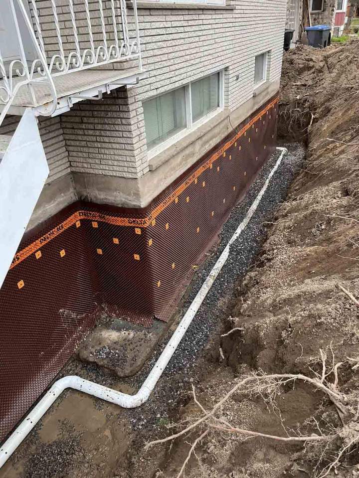 Pose de drains français Rive-Sud